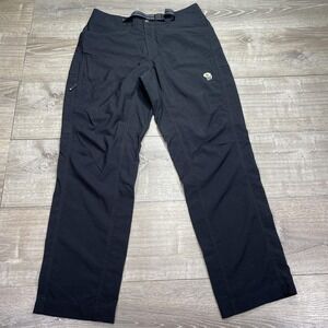 Mountain Hardwear Pants Mens Medium Black Hiking Outdoors Stretch Belted Pockets